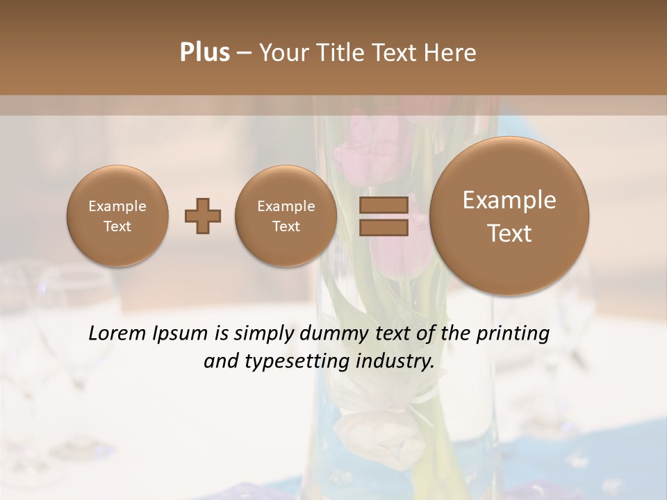 Arrangement Reception Shallow Depth Of Field PowerPoint Template