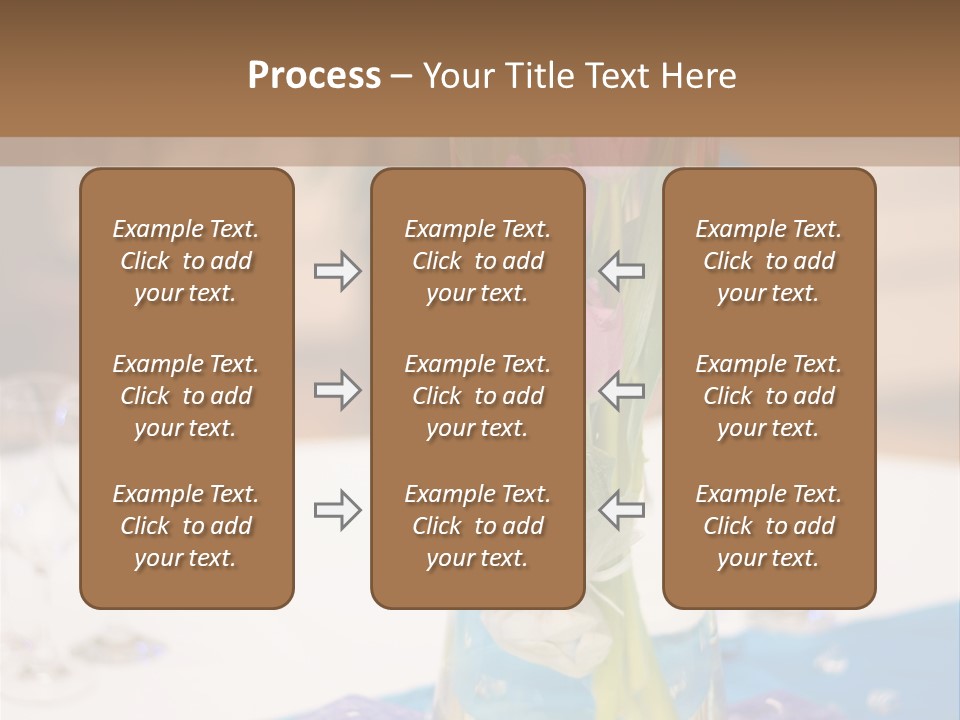 Arrangement Reception Shallow Depth Of Field PowerPoint Template