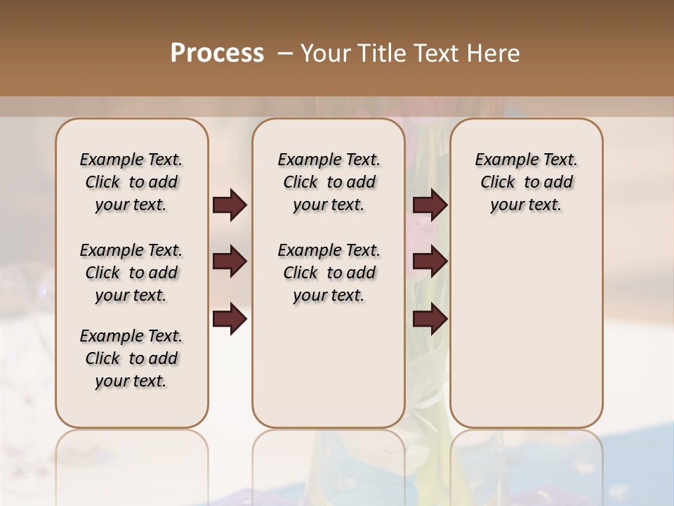 Arrangement Reception Shallow Depth Of Field PowerPoint Template