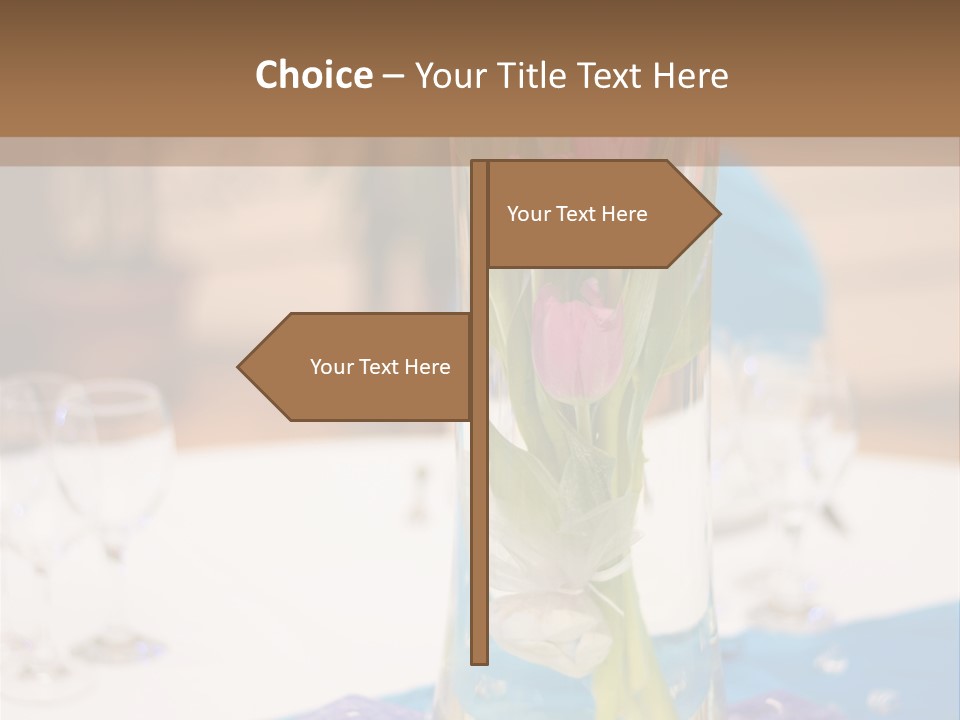 Arrangement Reception Shallow Depth Of Field PowerPoint Template