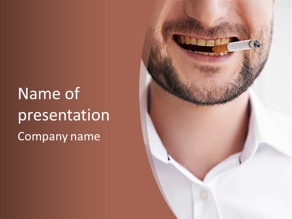 Stop Addict Nosmoking PowerPoint Template