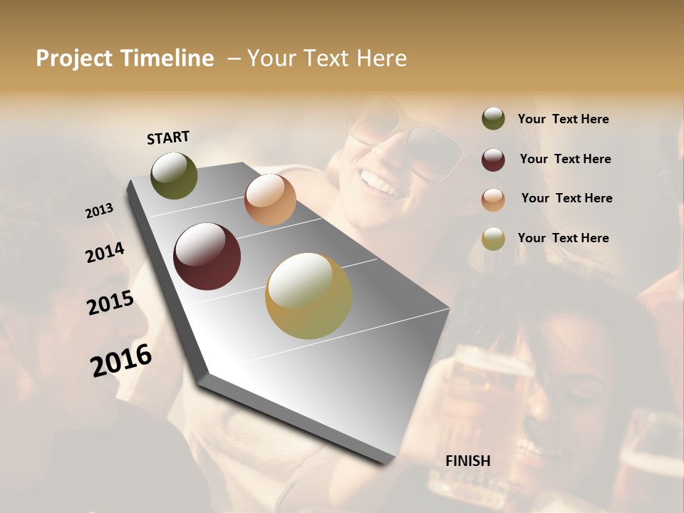 Graduation Vacations Horizontal PowerPoint Template