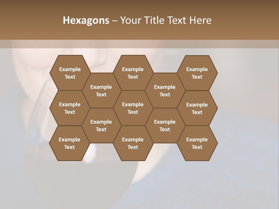 A Woman Holding A Glass Of Wine With Her Eyes Closed PowerPoint Template