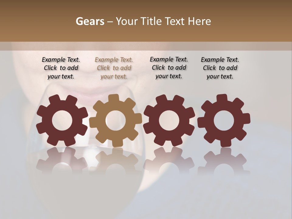 A Woman Holding A Glass Of Wine With Her Eyes Closed PowerPoint Template