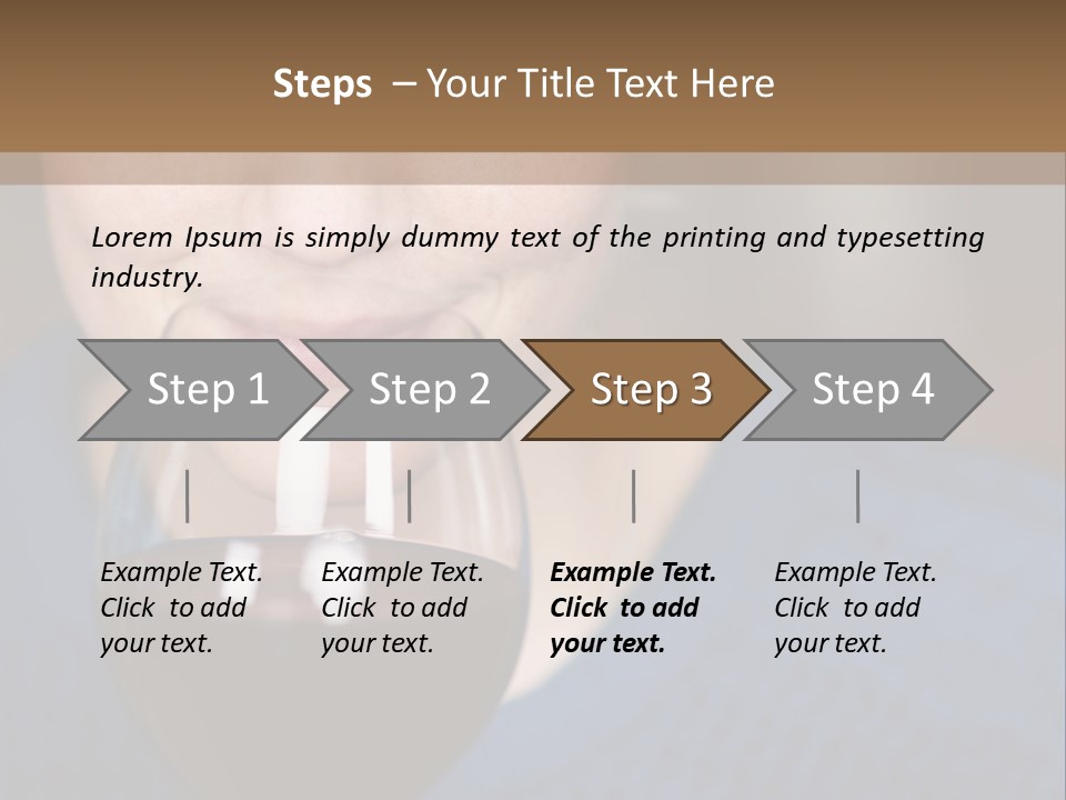 A Woman Holding A Glass Of Wine With Her Eyes Closed PowerPoint Template