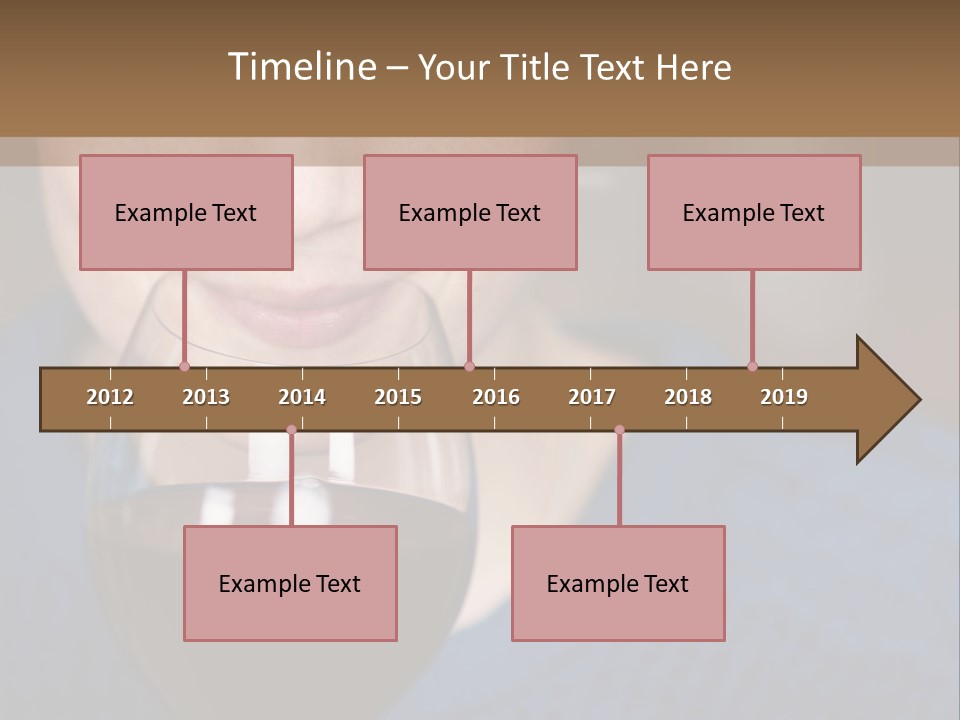 A Woman Holding A Glass Of Wine With Her Eyes Closed PowerPoint Template