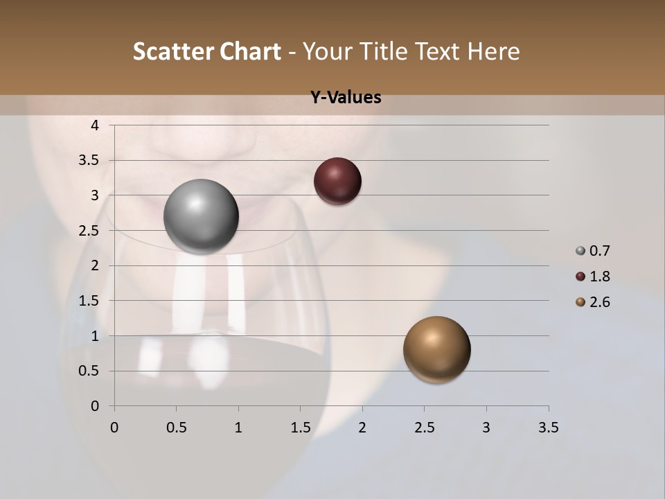 A Woman Holding A Glass Of Wine With Her Eyes Closed PowerPoint Template