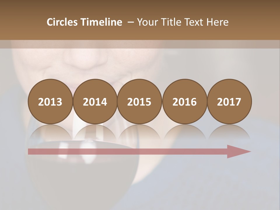 A Woman Holding A Glass Of Wine With Her Eyes Closed PowerPoint Template