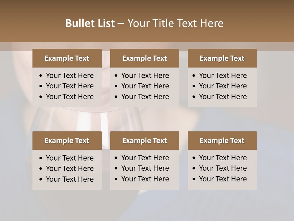 A Woman Holding A Glass Of Wine With Her Eyes Closed PowerPoint Template