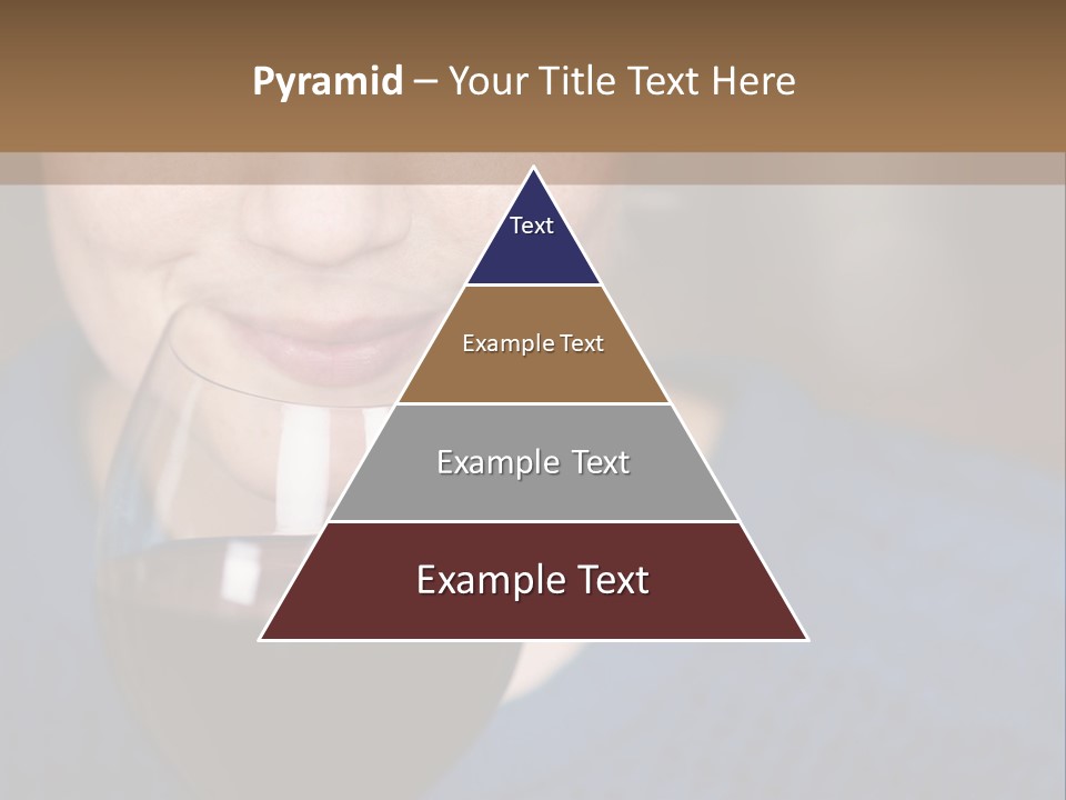 A Woman Holding A Glass Of Wine With Her Eyes Closed PowerPoint Template