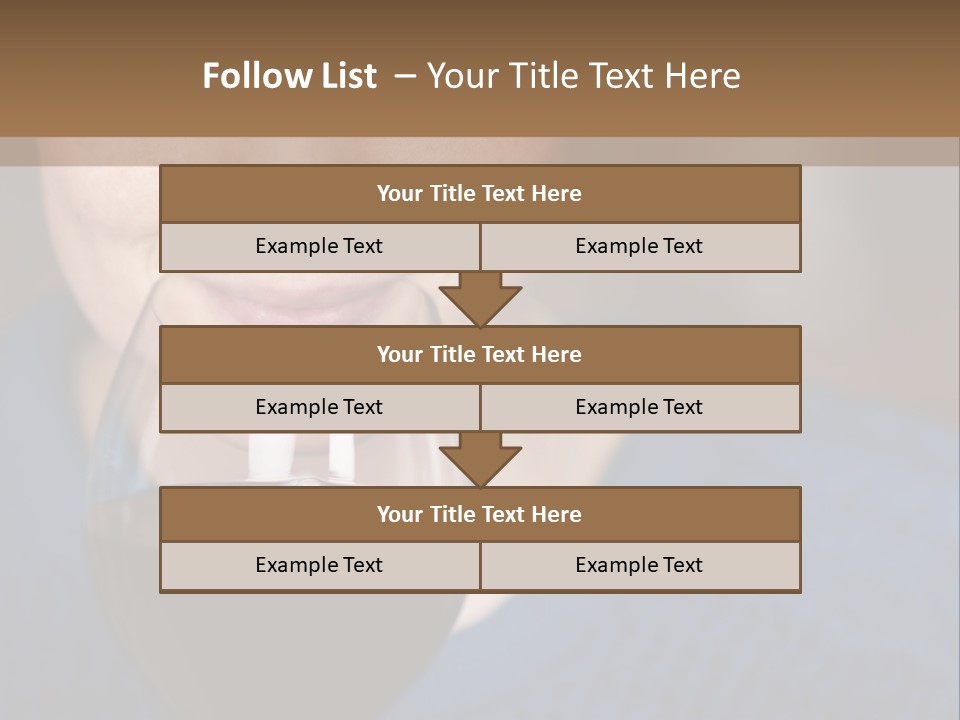 A Woman Holding A Glass Of Wine With Her Eyes Closed PowerPoint Template