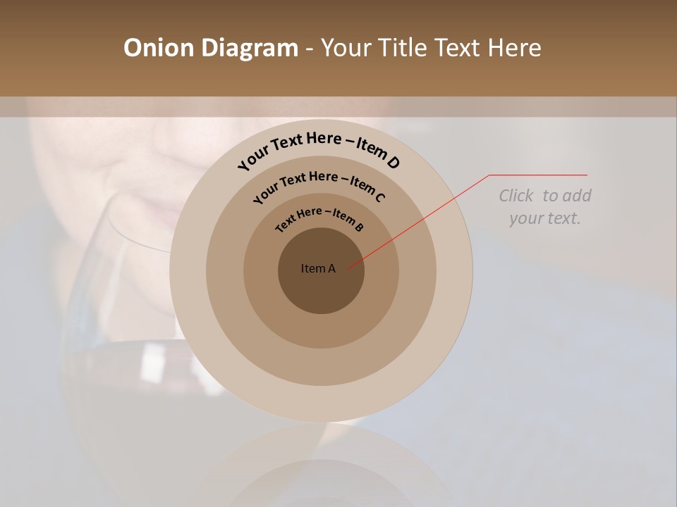 A Woman Holding A Glass Of Wine With Her Eyes Closed PowerPoint Template