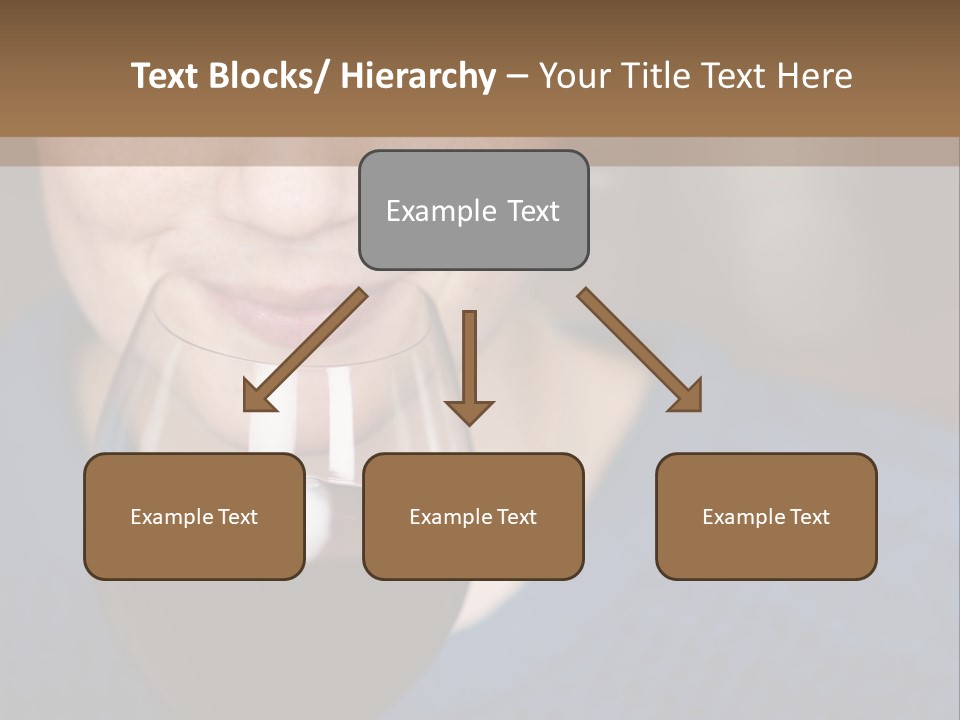 A Woman Holding A Glass Of Wine With Her Eyes Closed PowerPoint Template