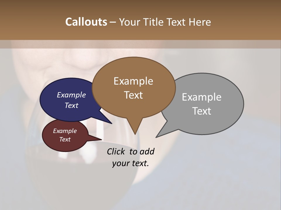 A Woman Holding A Glass Of Wine With Her Eyes Closed PowerPoint Template