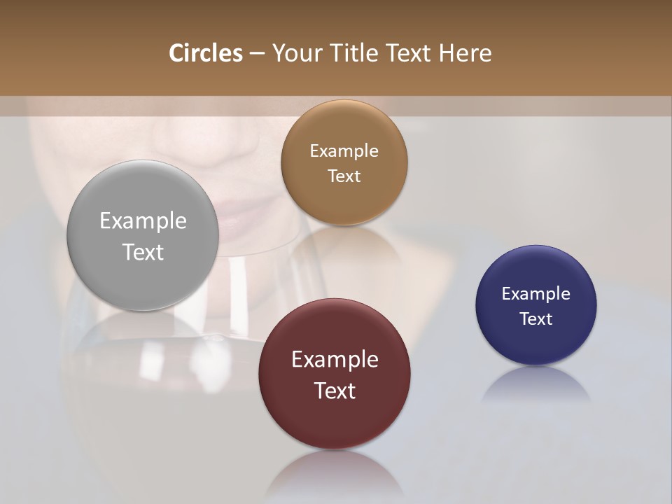 A Woman Holding A Glass Of Wine With Her Eyes Closed PowerPoint Template