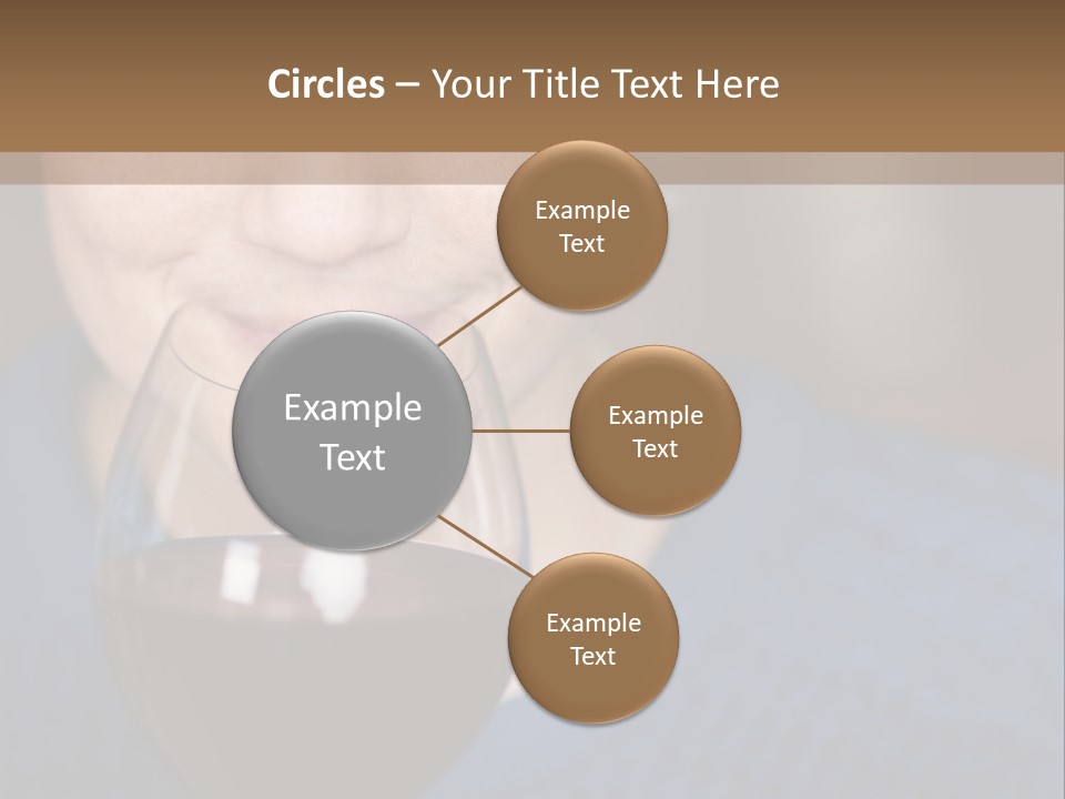 A Woman Holding A Glass Of Wine With Her Eyes Closed PowerPoint Template