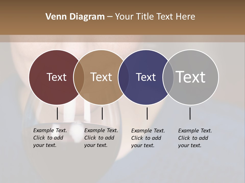 A Woman Holding A Glass Of Wine With Her Eyes Closed PowerPoint Template