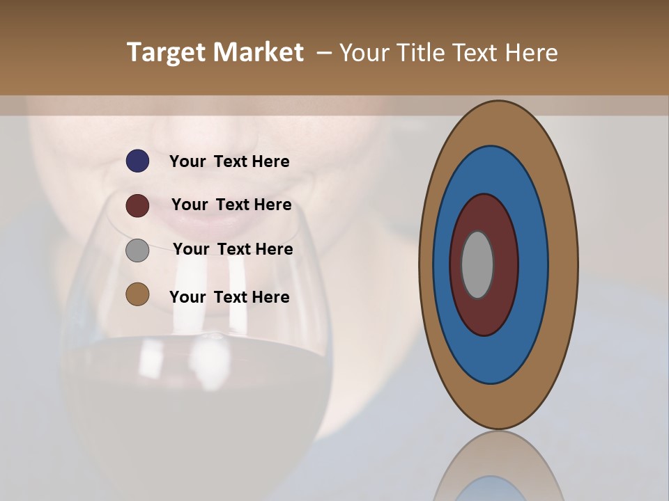 A Woman Holding A Glass Of Wine With Her Eyes Closed PowerPoint Template