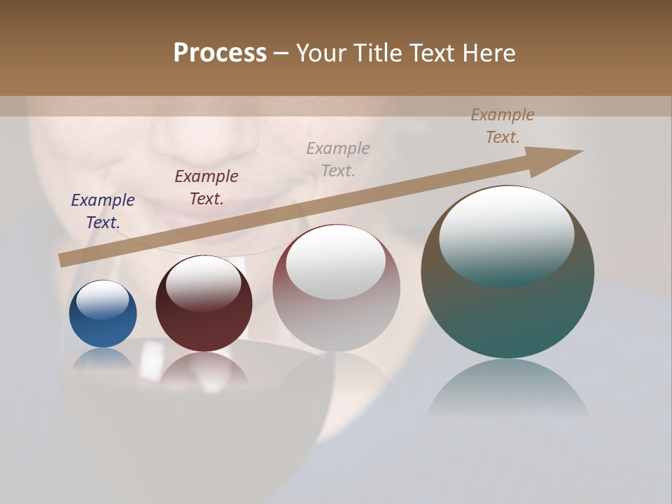 A Woman Holding A Glass Of Wine With Her Eyes Closed PowerPoint Template