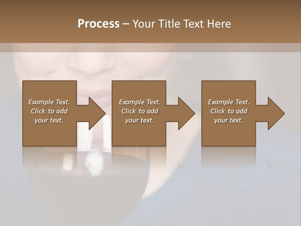 A Woman Holding A Glass Of Wine With Her Eyes Closed PowerPoint Template