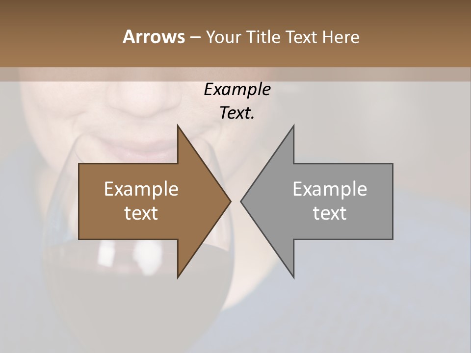 A Woman Holding A Glass Of Wine With Her Eyes Closed PowerPoint Template