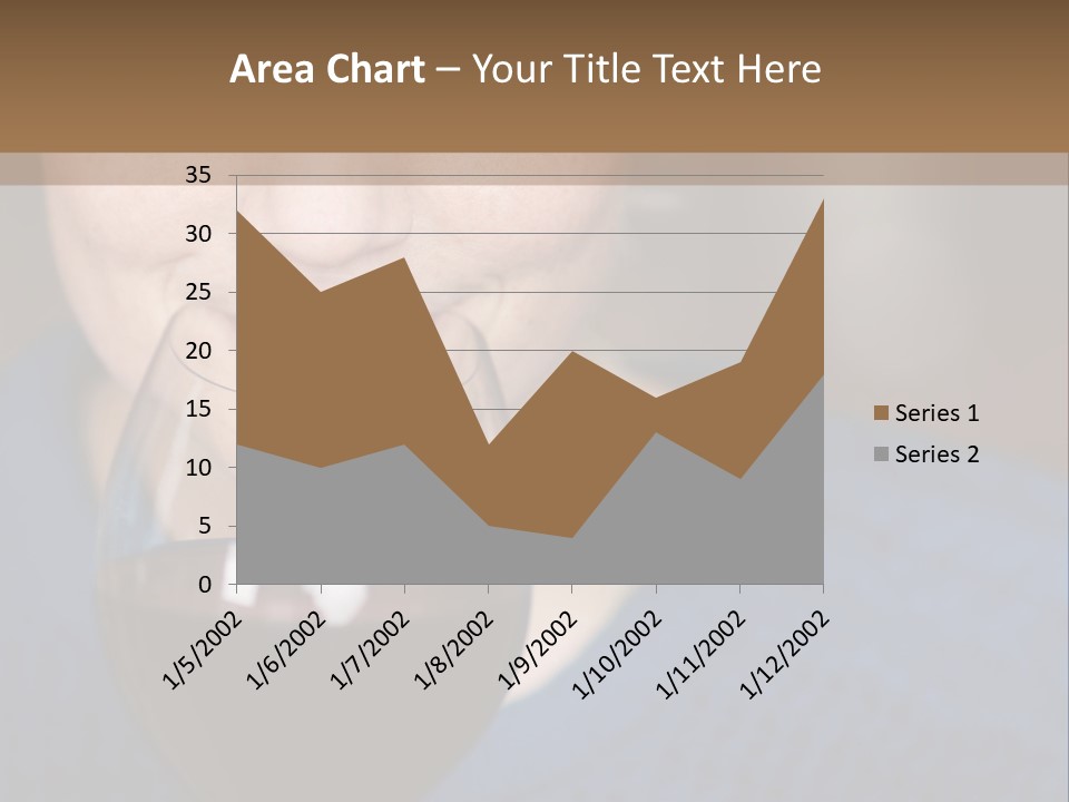 A Woman Holding A Glass Of Wine With Her Eyes Closed PowerPoint Template
