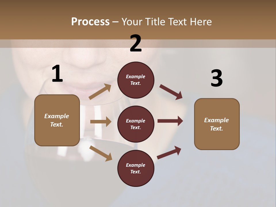 A Woman Holding A Glass Of Wine With Her Eyes Closed PowerPoint Template