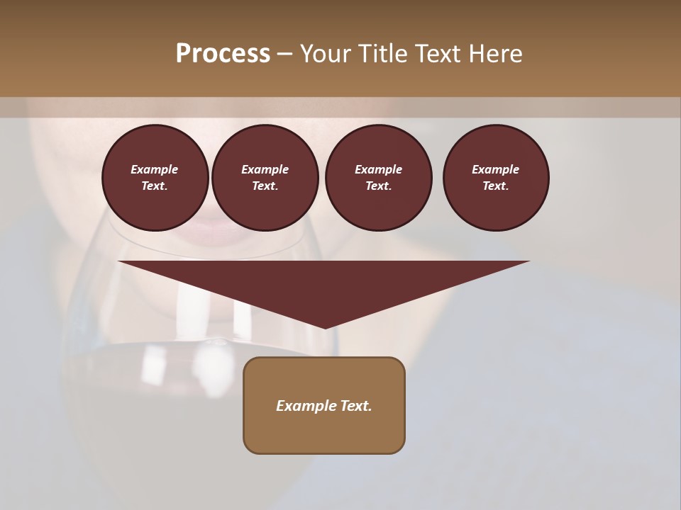 A Woman Holding A Glass Of Wine With Her Eyes Closed PowerPoint Template