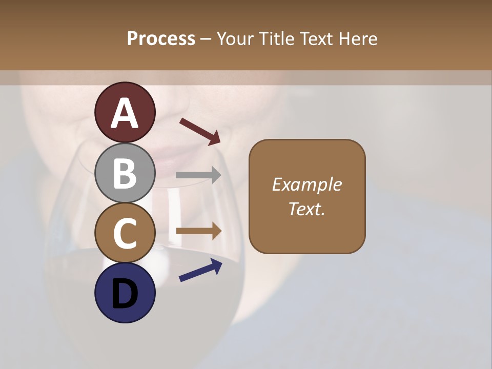 A Woman Holding A Glass Of Wine With Her Eyes Closed PowerPoint Template