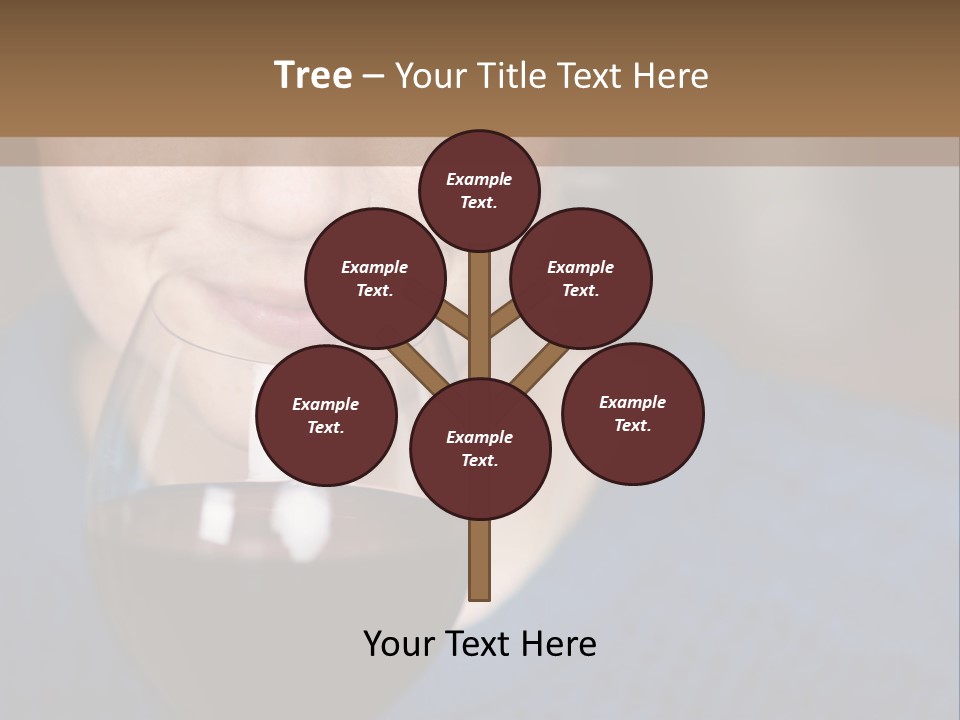 A Woman Holding A Glass Of Wine With Her Eyes Closed PowerPoint Template