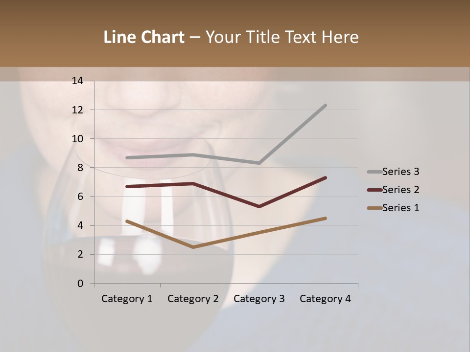 A Woman Holding A Glass Of Wine With Her Eyes Closed PowerPoint Template