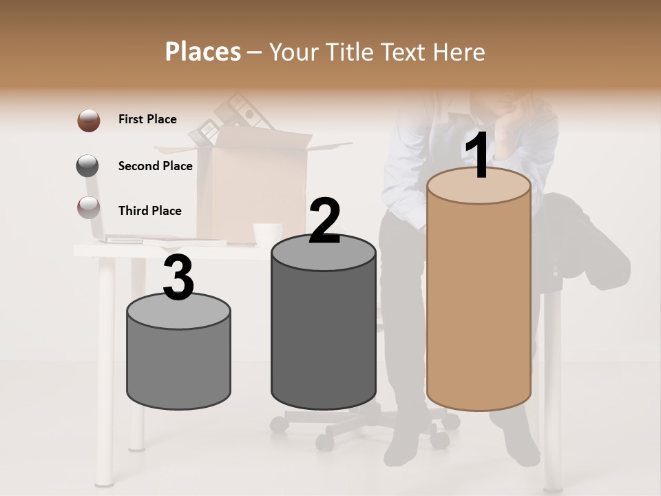 Grey Office Economy PowerPoint Template