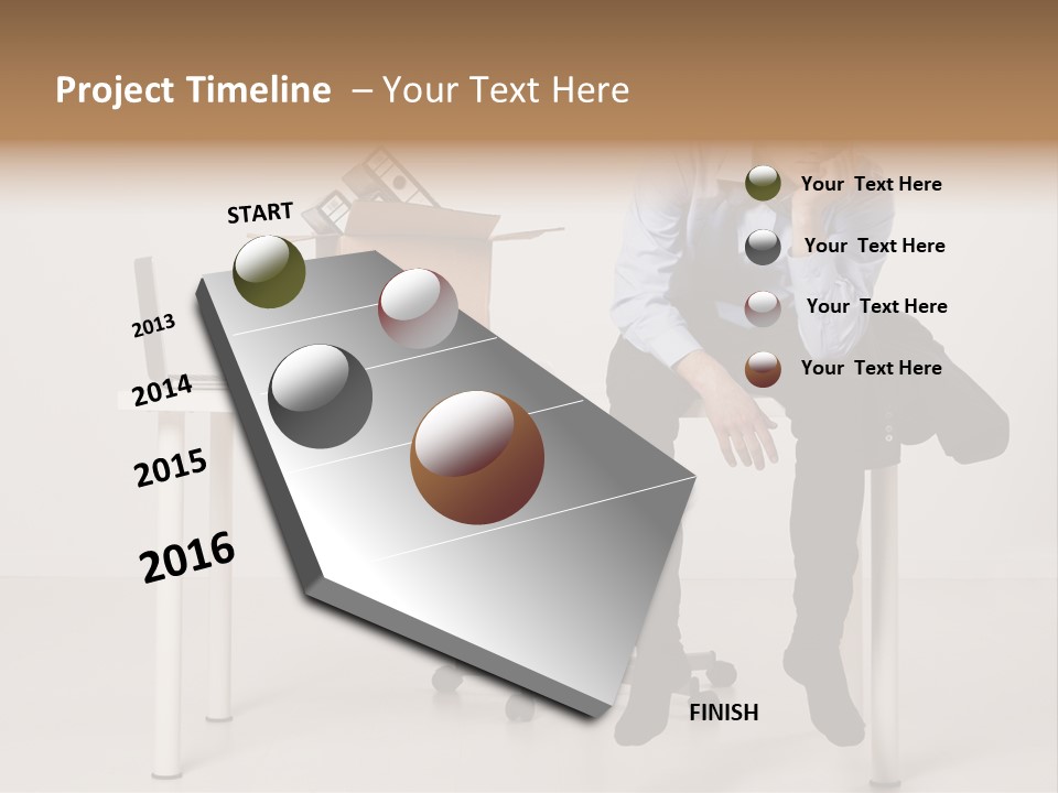 Grey Office Economy PowerPoint Template