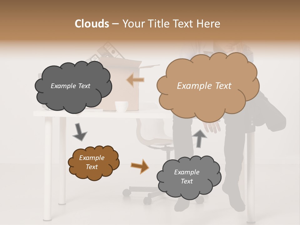Grey Office Economy PowerPoint Template