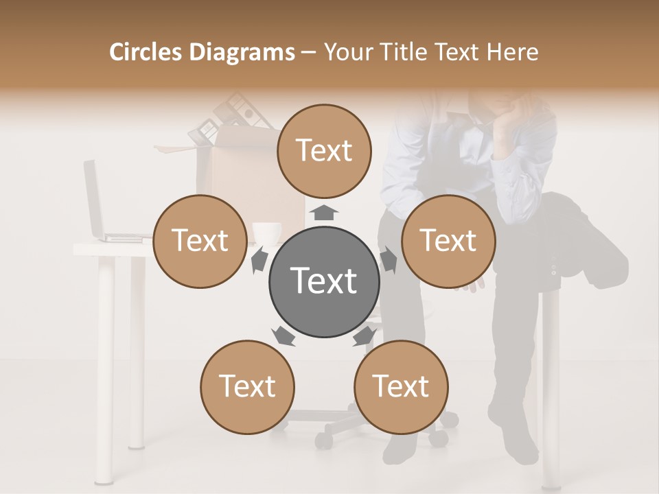 Grey Office Economy PowerPoint Template