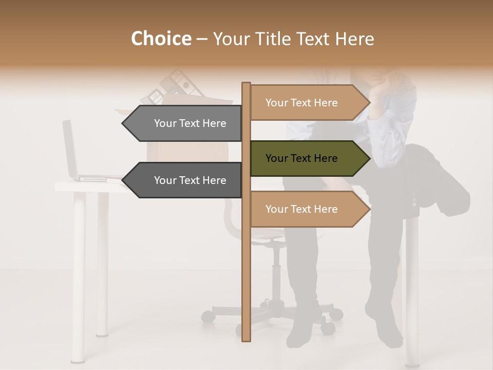 Grey Office Economy PowerPoint Template