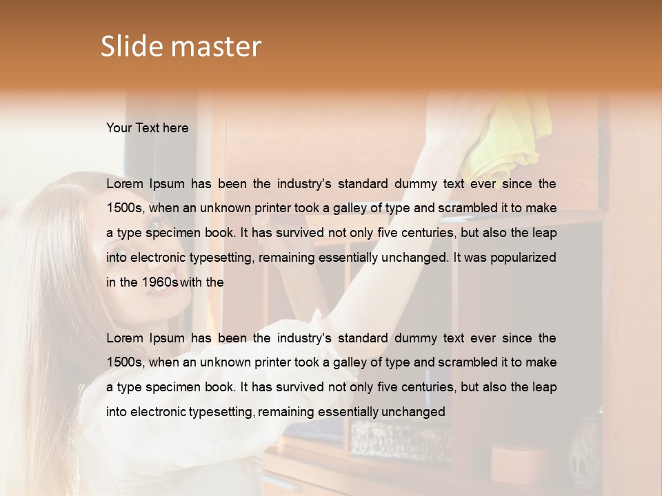 Household Housekeeping Door PowerPoint Template