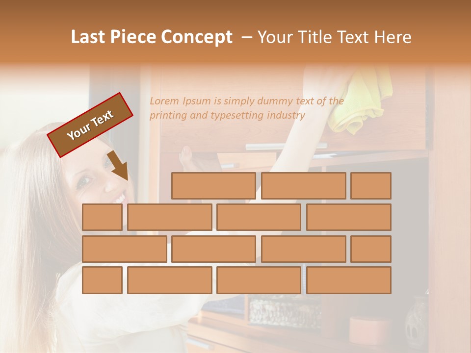 Household Housekeeping Door PowerPoint Template