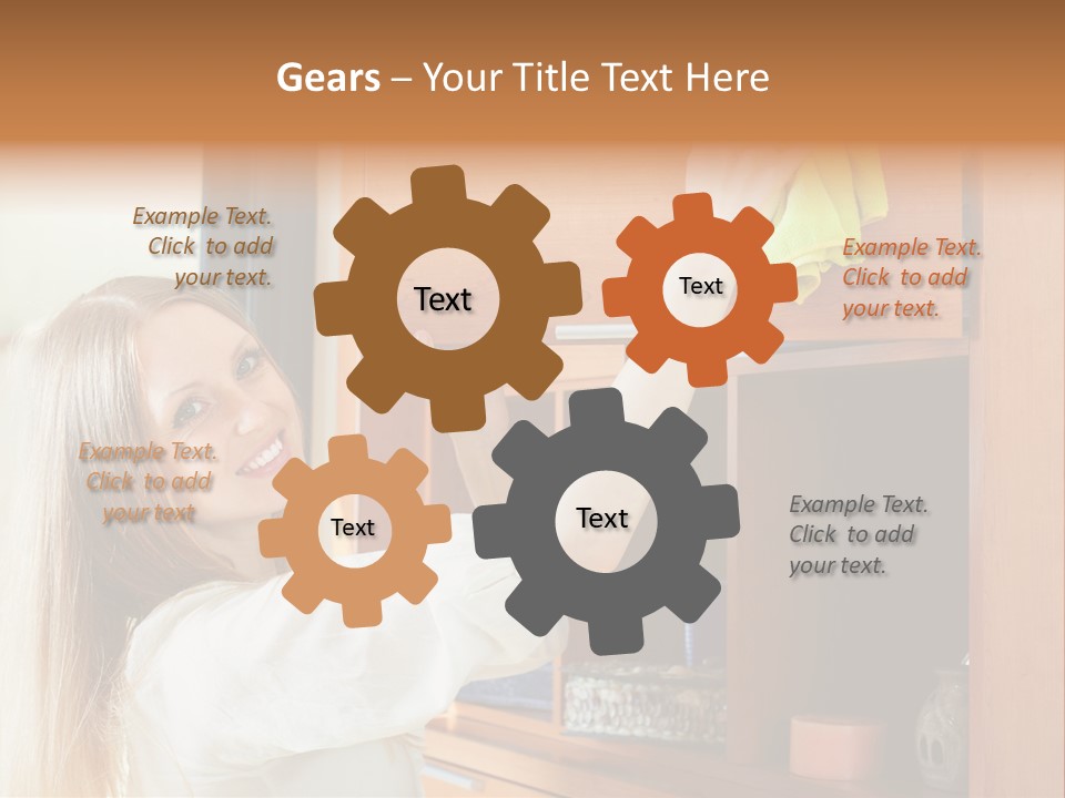 Household Housekeeping Door PowerPoint Template