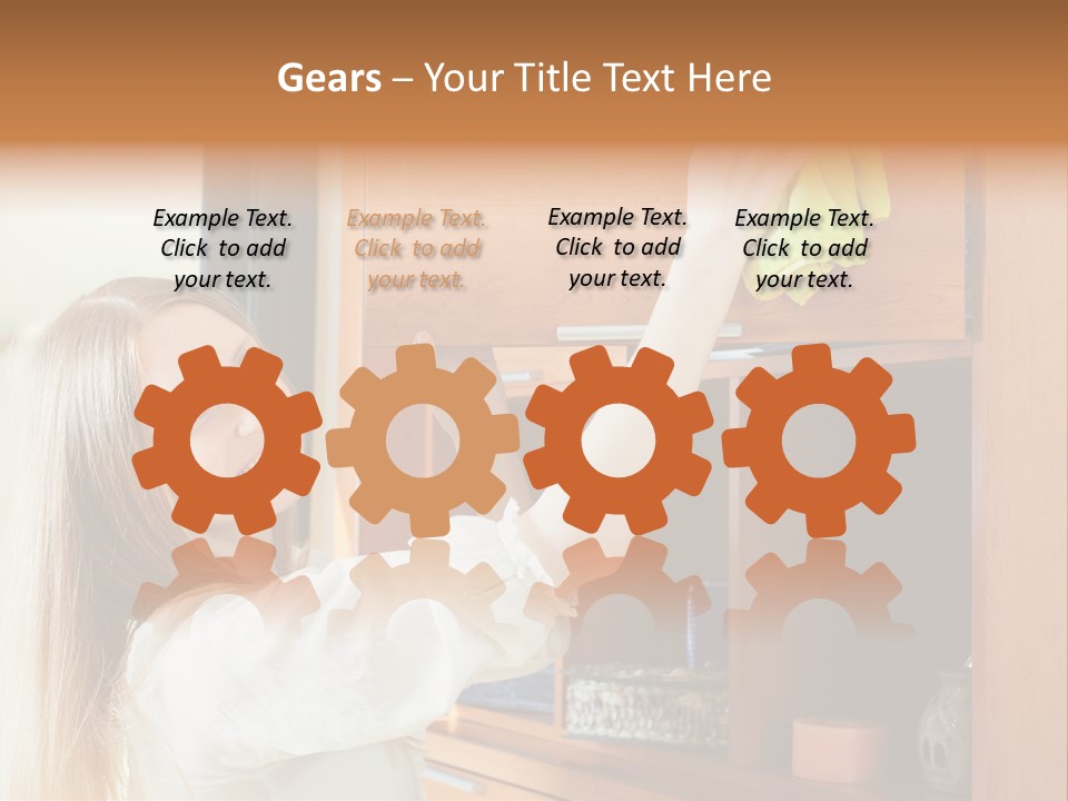 Household Housekeeping Door PowerPoint Template