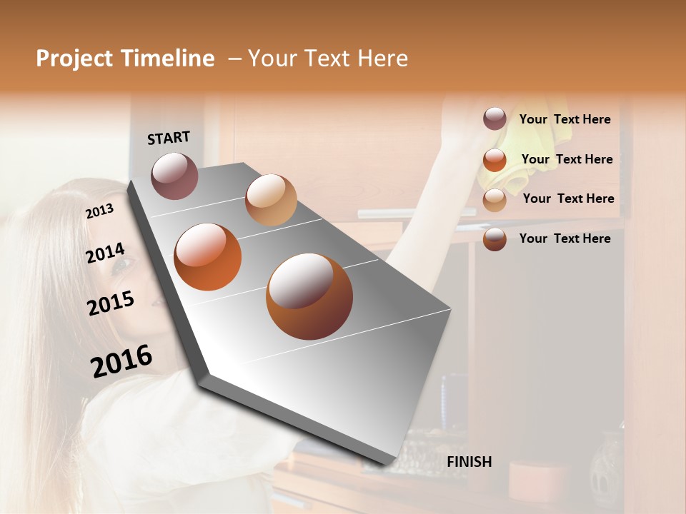 Household Housekeeping Door PowerPoint Template