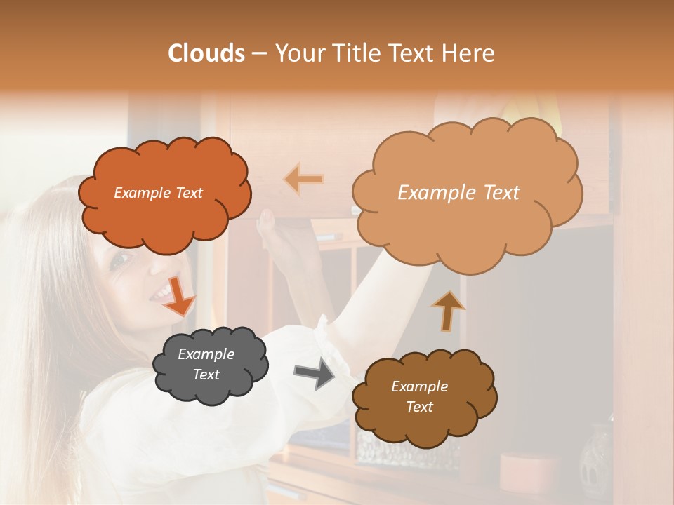 Household Housekeeping Door PowerPoint Template