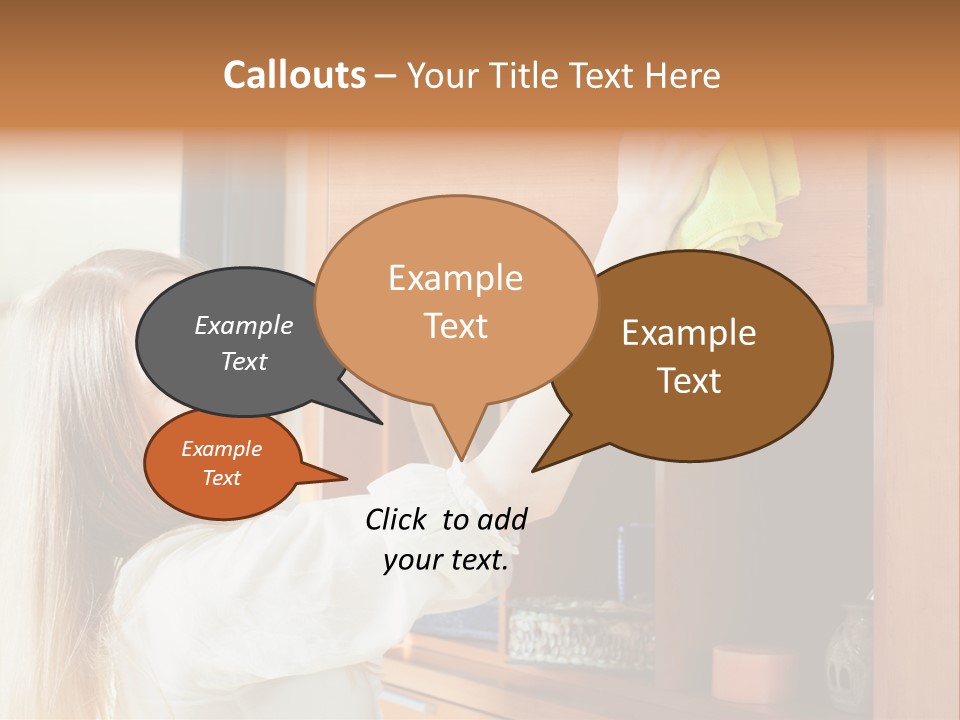 Household Housekeeping Door PowerPoint Template