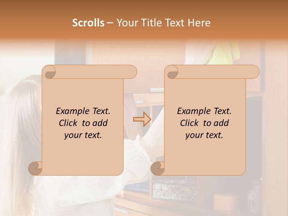 Household Housekeeping Door PowerPoint Template