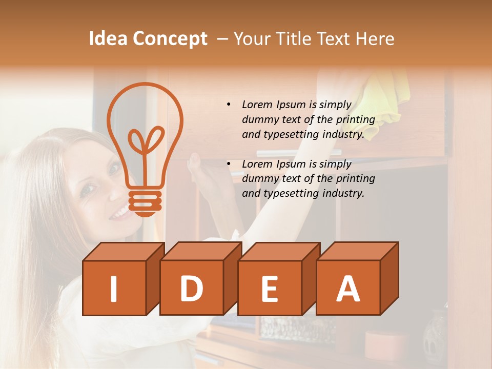 Household Housekeeping Door PowerPoint Template