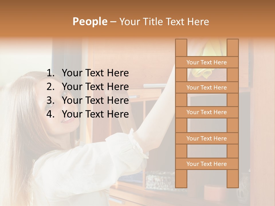 Household Housekeeping Door PowerPoint Template