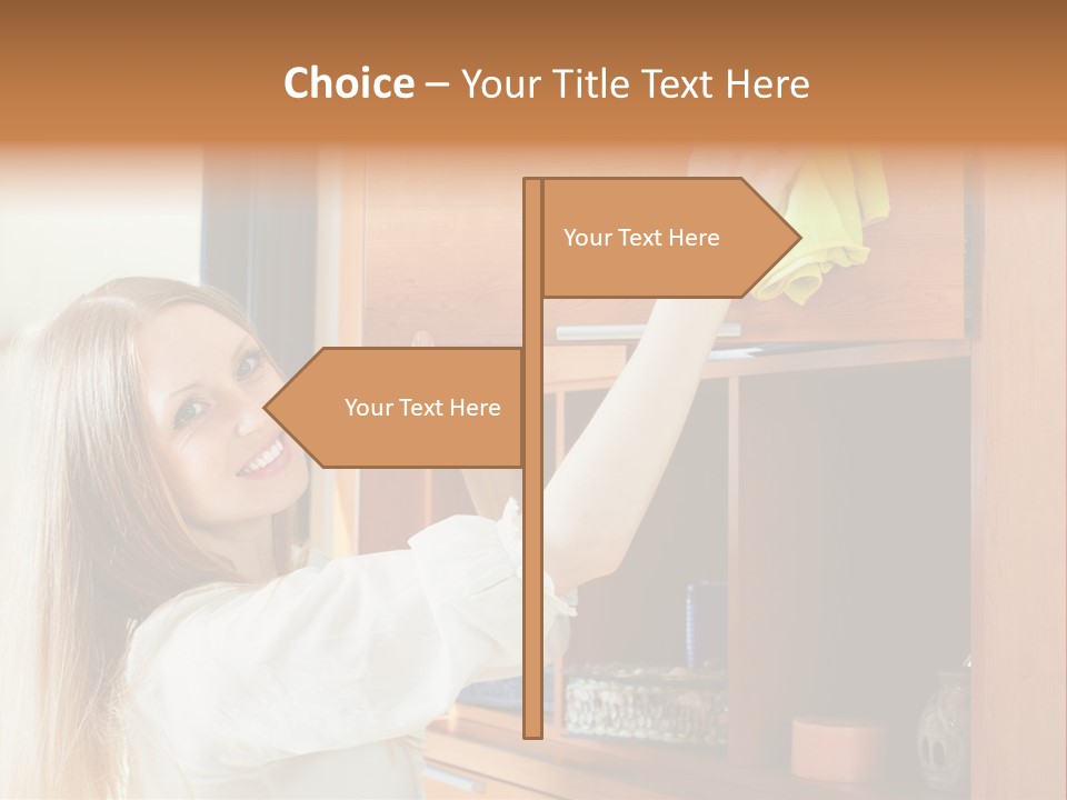 Household Housekeeping Door PowerPoint Template