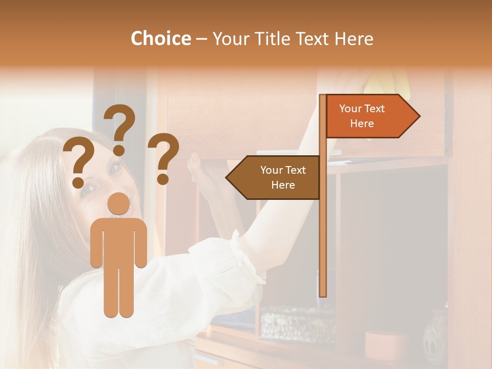 Household Housekeeping Door PowerPoint Template