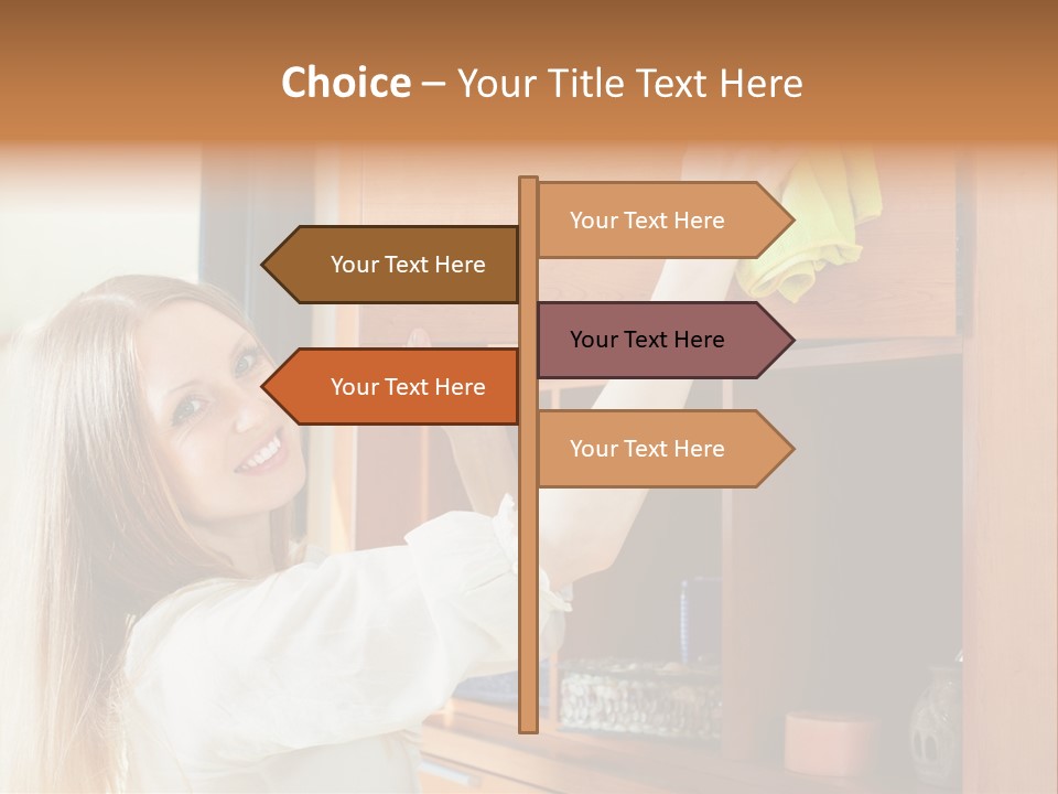 Household Housekeeping Door PowerPoint Template