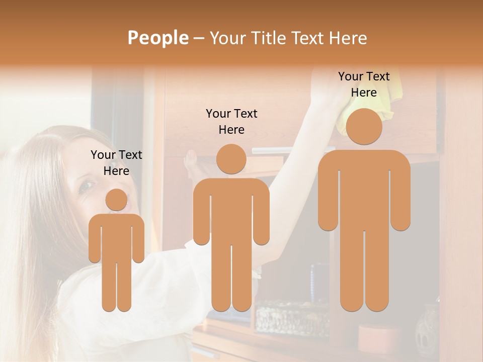 Household Housekeeping Door PowerPoint Template